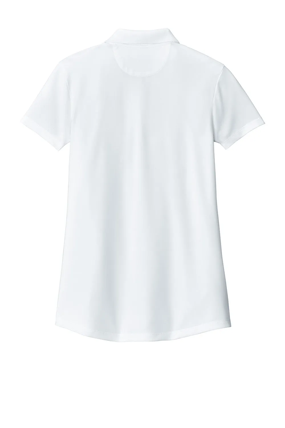 Brooks Brothers Womens Moisture Wicking Pique Mesh Short Sleeve Polo Shirt - White