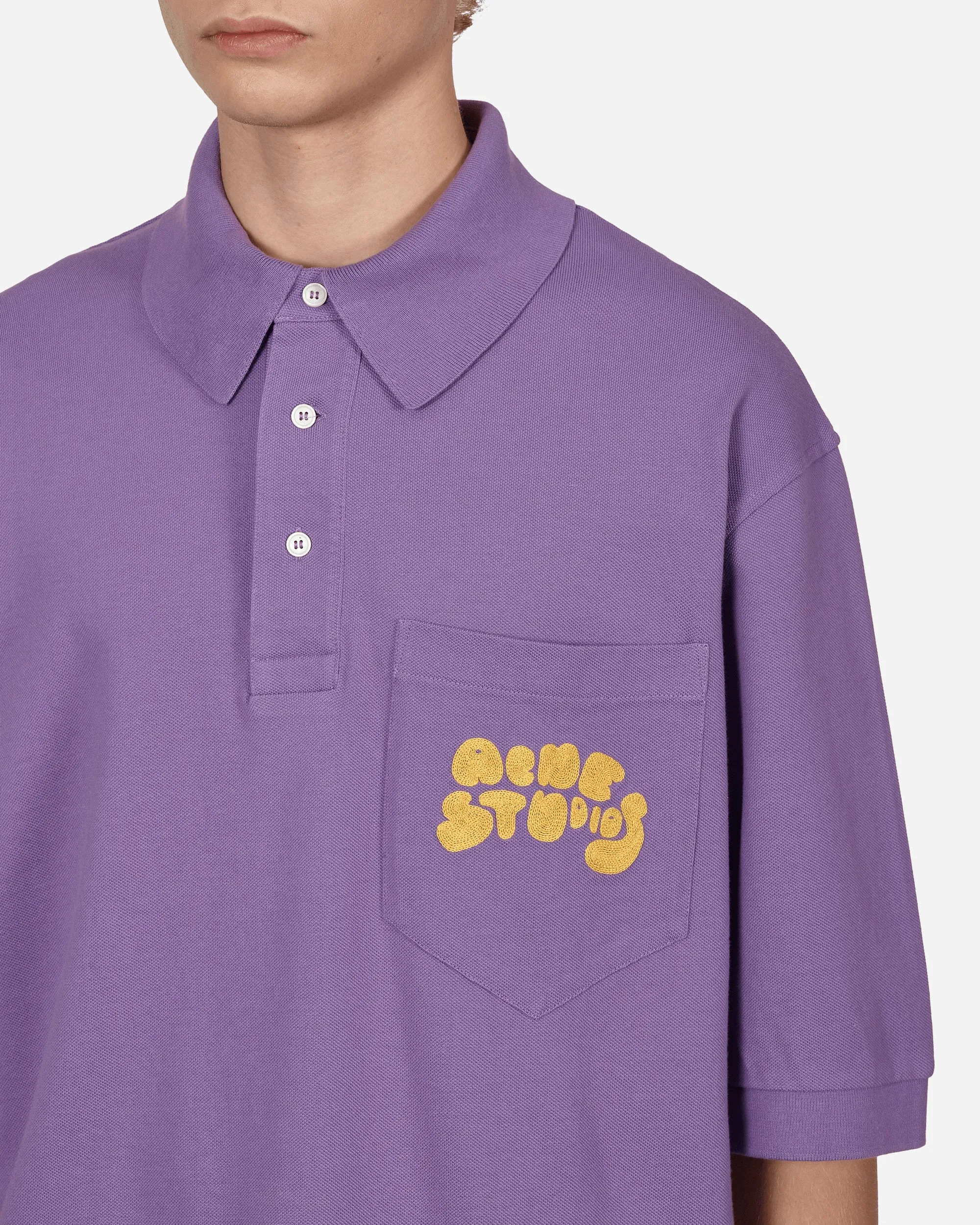 Bubble Logo Polo T-Shirt Purple