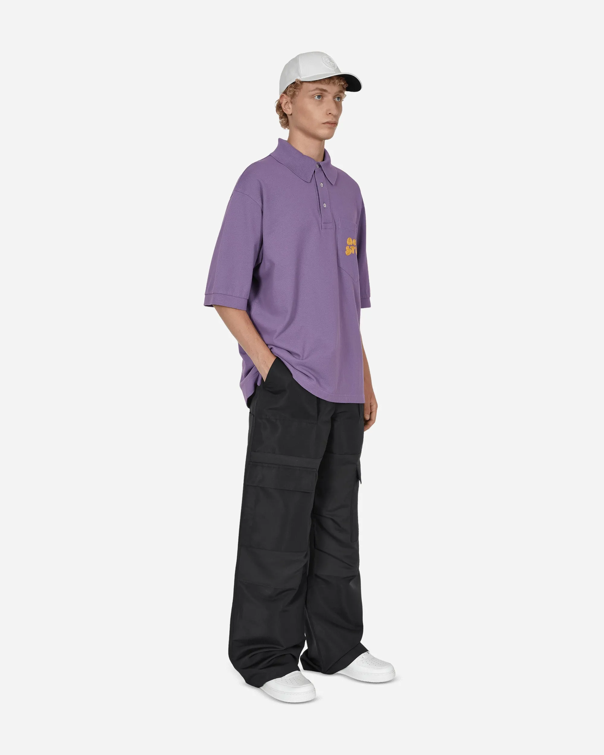 Bubble Logo Polo T-Shirt Purple