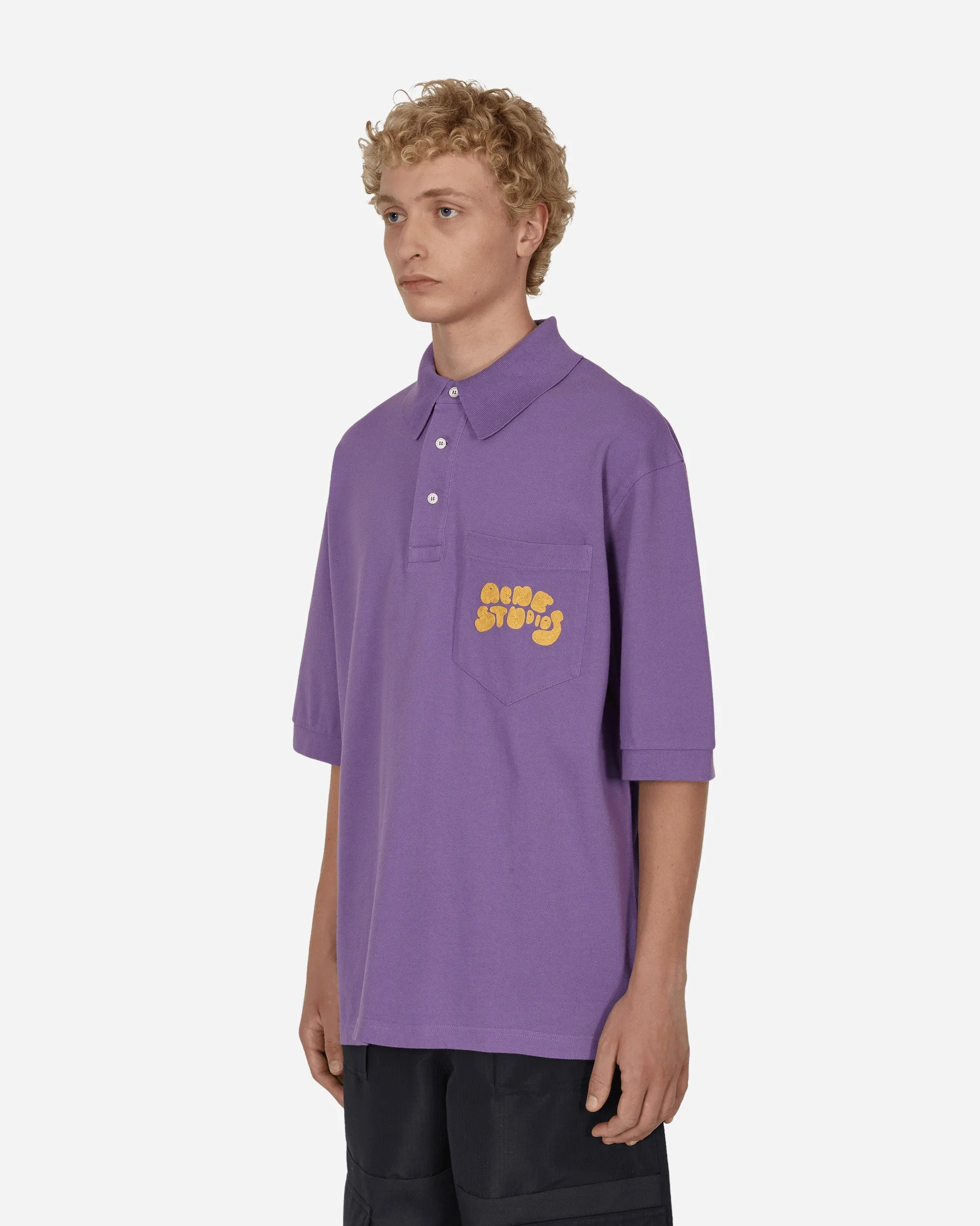 Bubble Logo Polo T-Shirt Purple