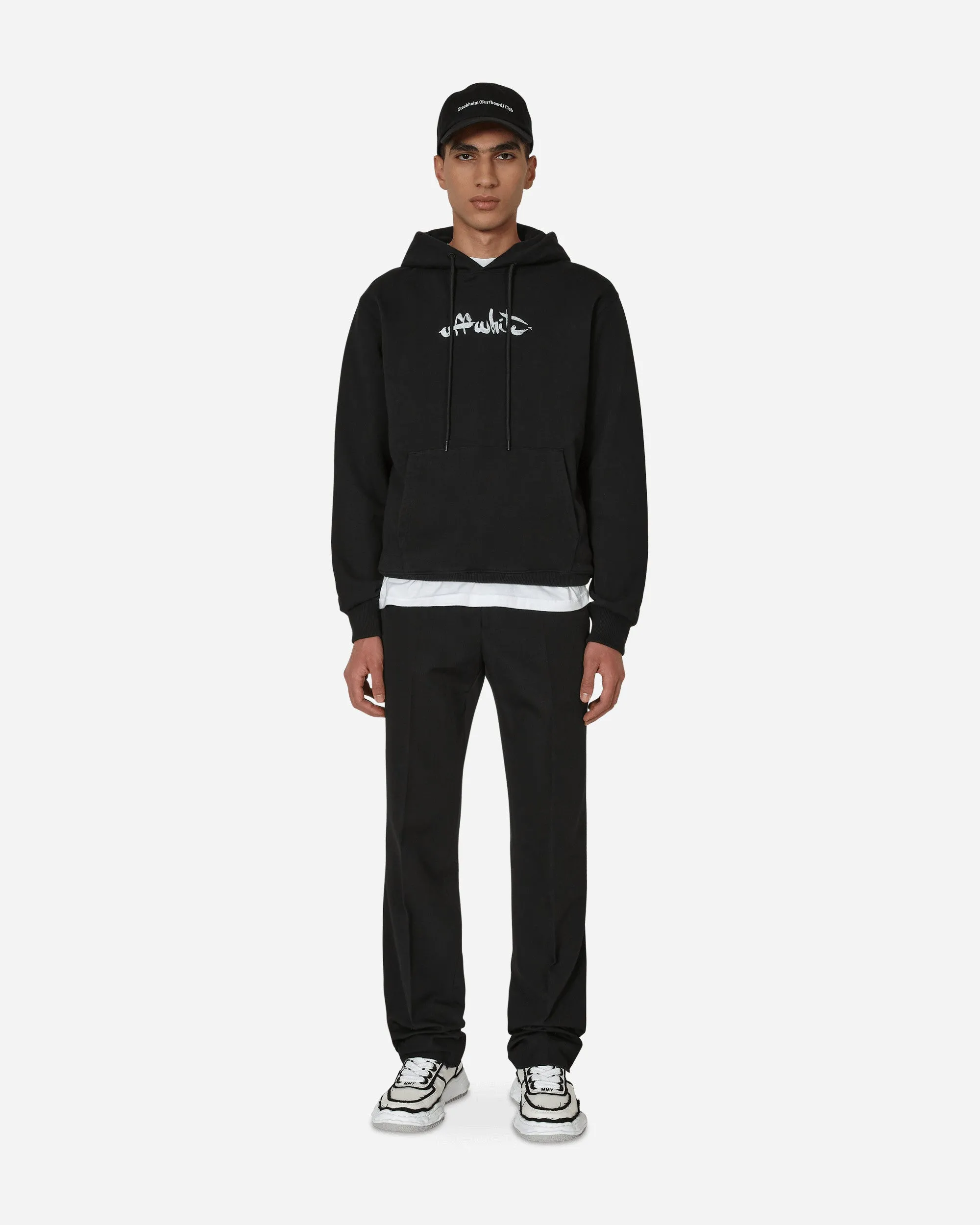 Buckle Dry Wool Slim Pants Black