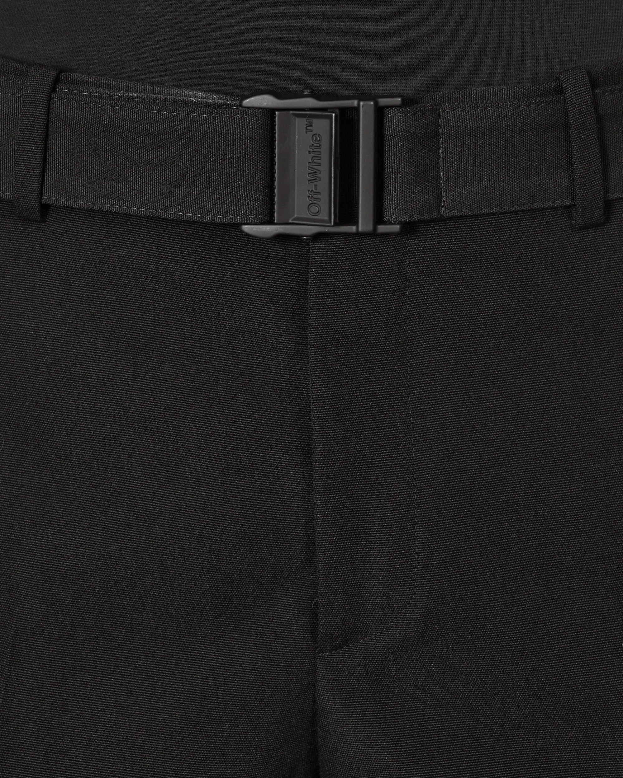 Buckle Dry Wool Slim Pants Black