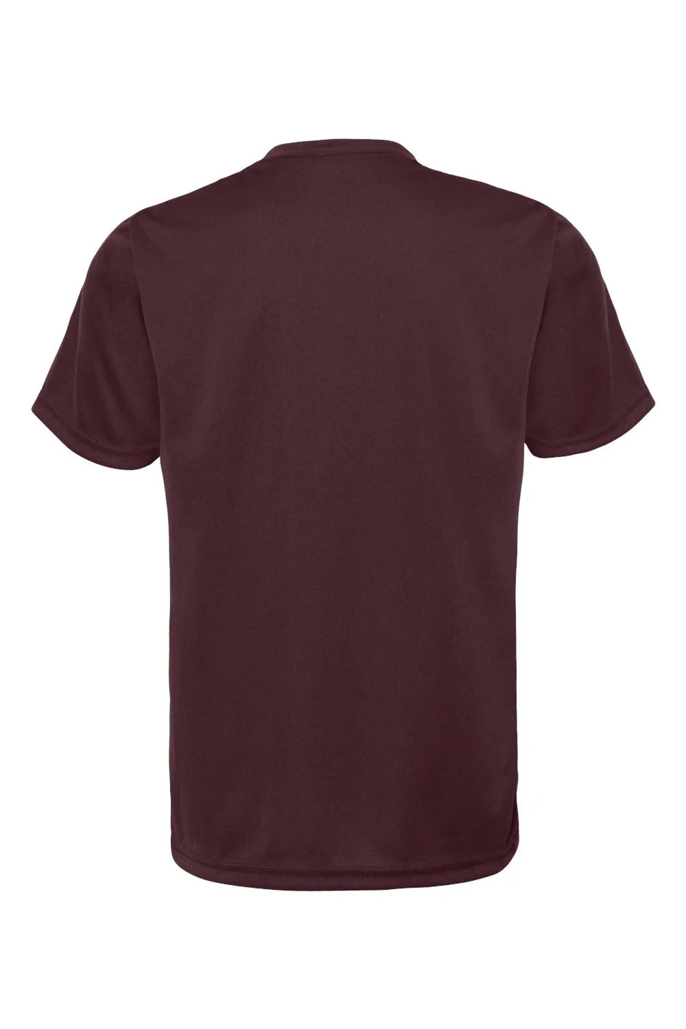 C2 Sport Youth Performance Moisture Wicking Short Sleeve Crewneck T-Shirt - Maroon