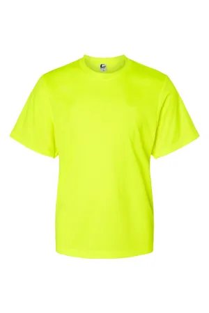 C2 Sport Youth Performance Moisture Wicking Short Sleeve Crewneck T-Shirt - Safety Yellow
