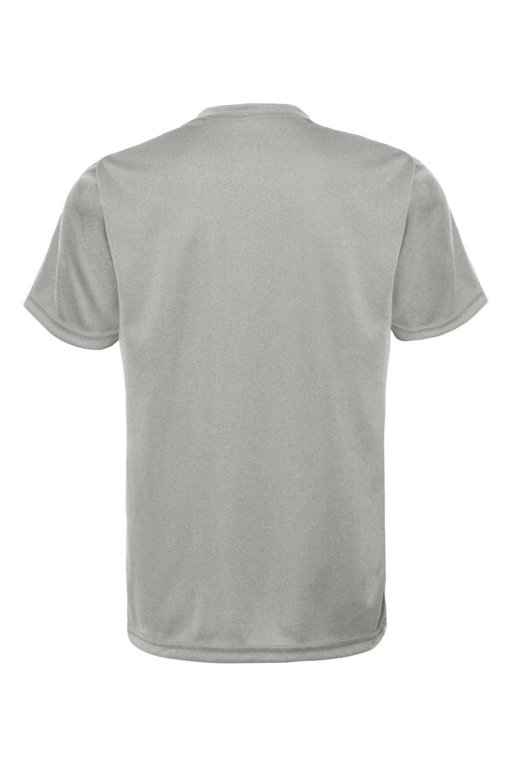 C2 Sport Youth Performance Moisture Wicking Short Sleeve Crewneck T-Shirt - Silver Grey