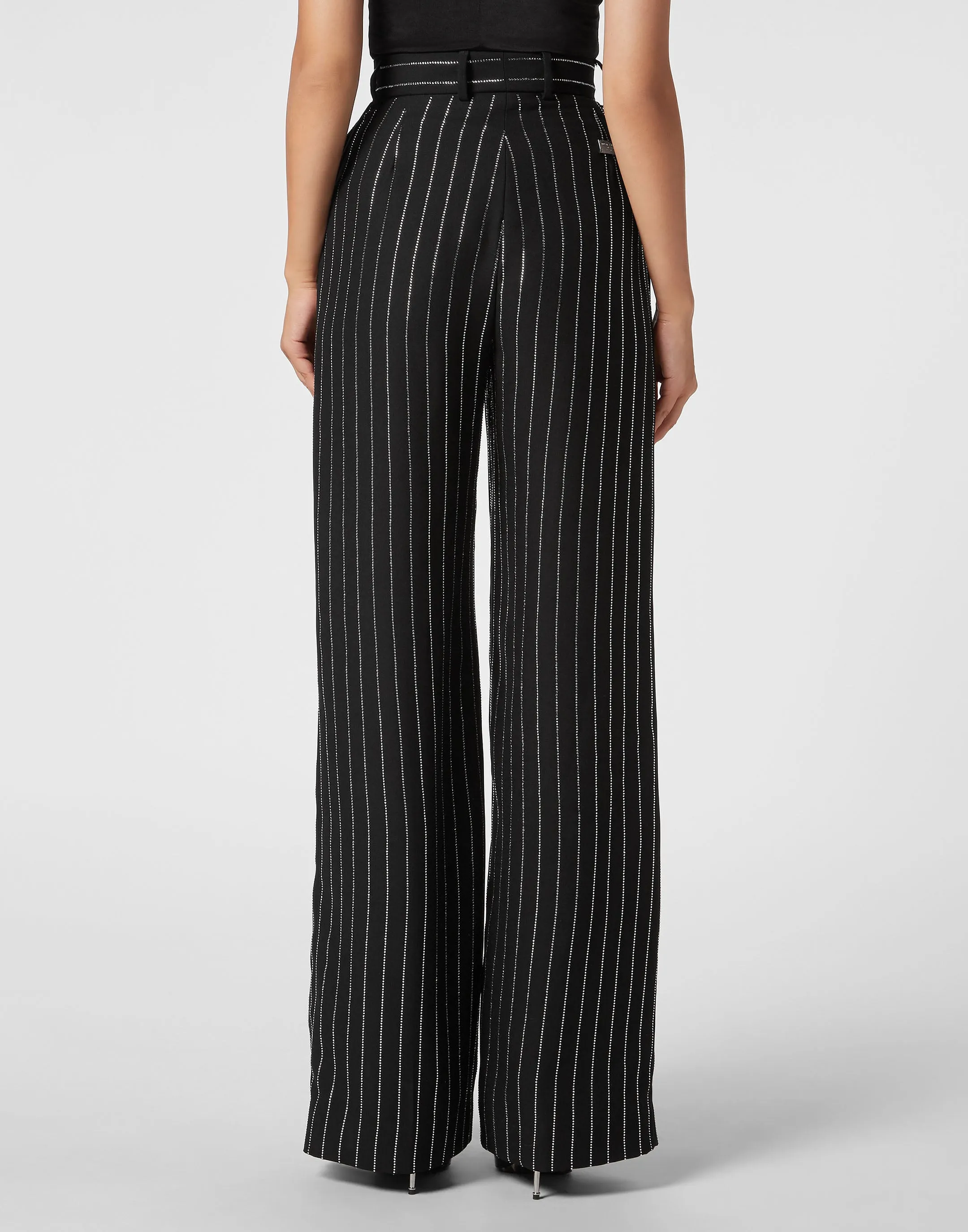 Cady Trousers Man Fit Crystal Pinstripe
