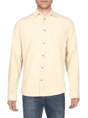 Camden Mens Corduroy Collared Button-Down Shirt