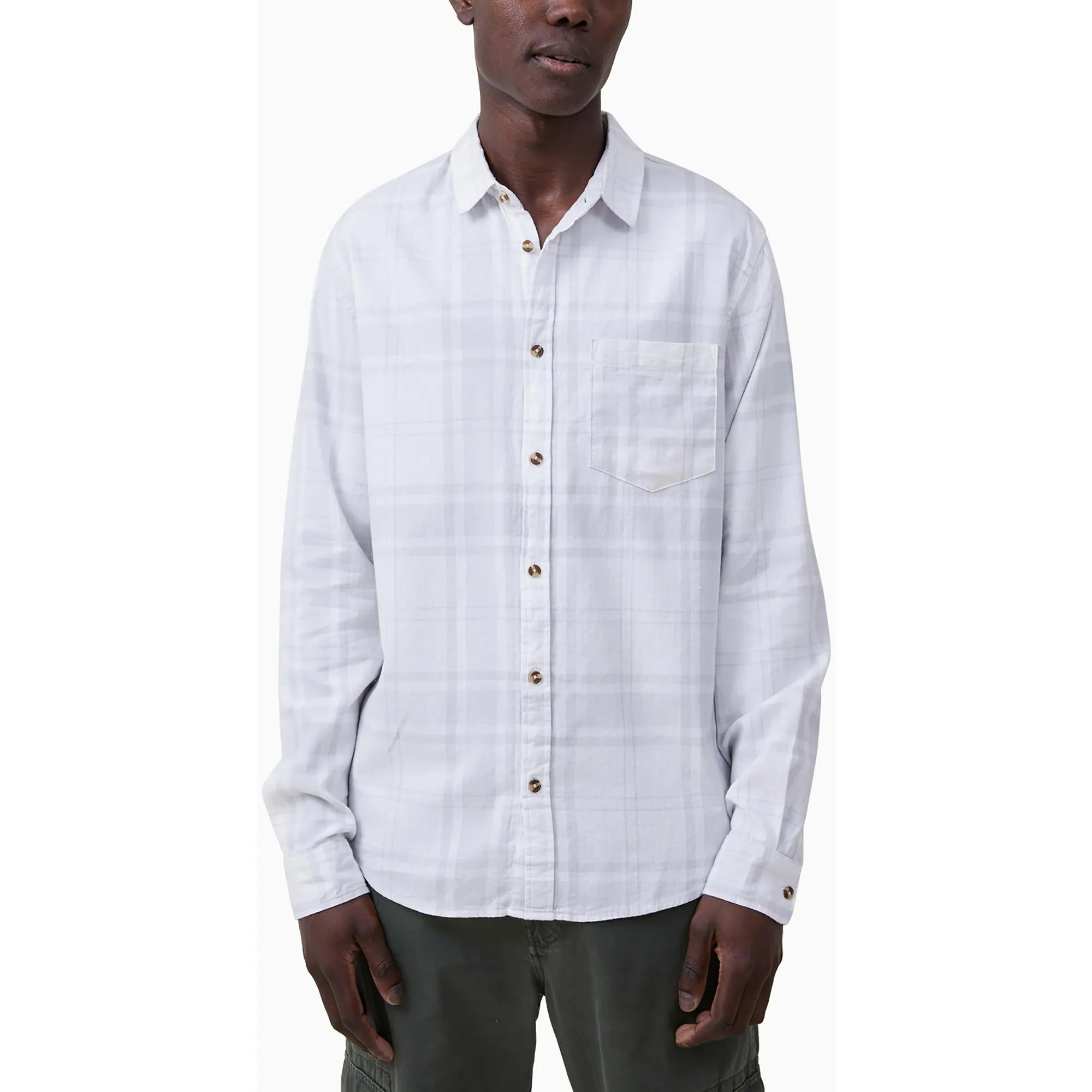 Camden Mens Plaid Collared Button-Down Shirt