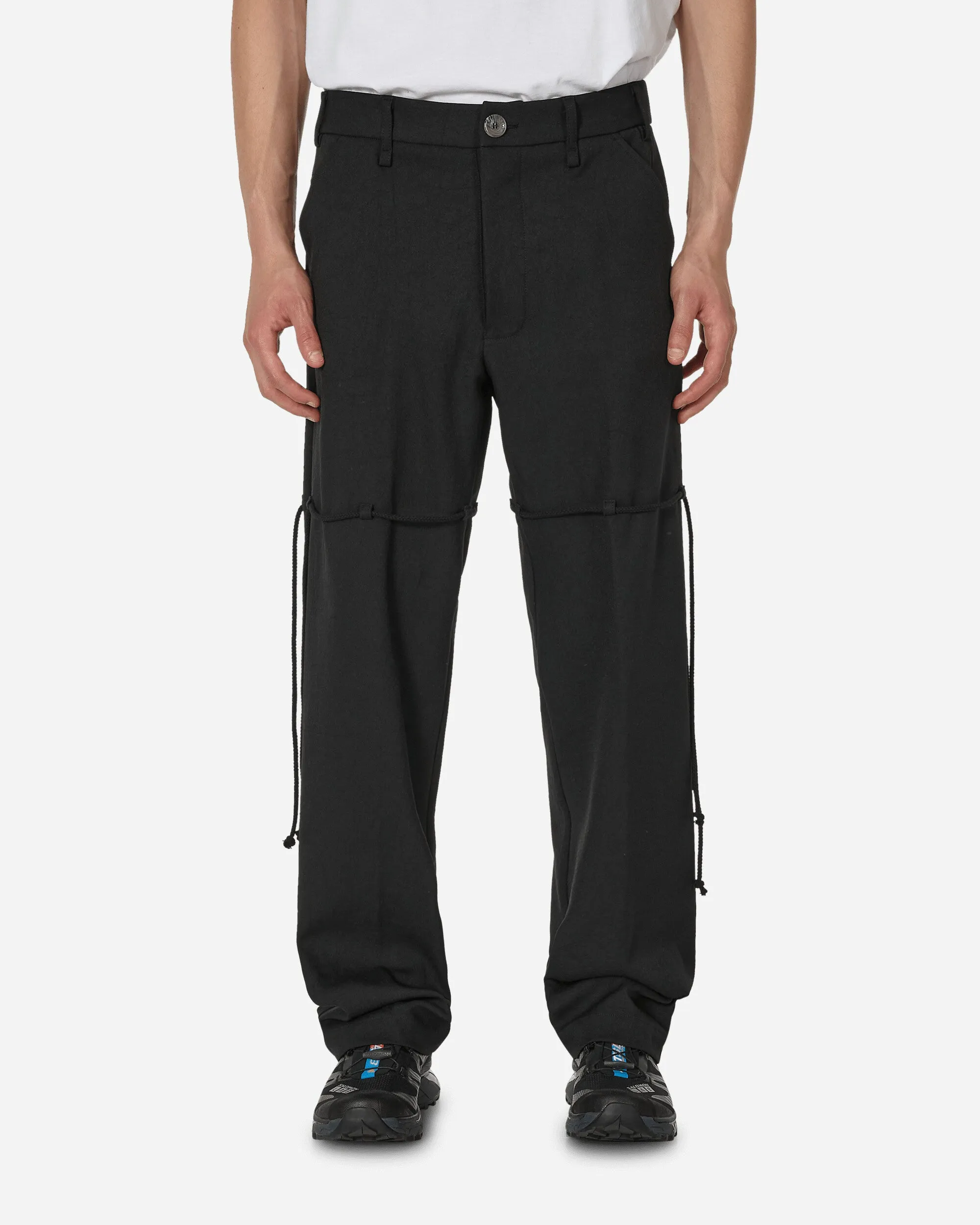 Chain Lace Dress Pants Black