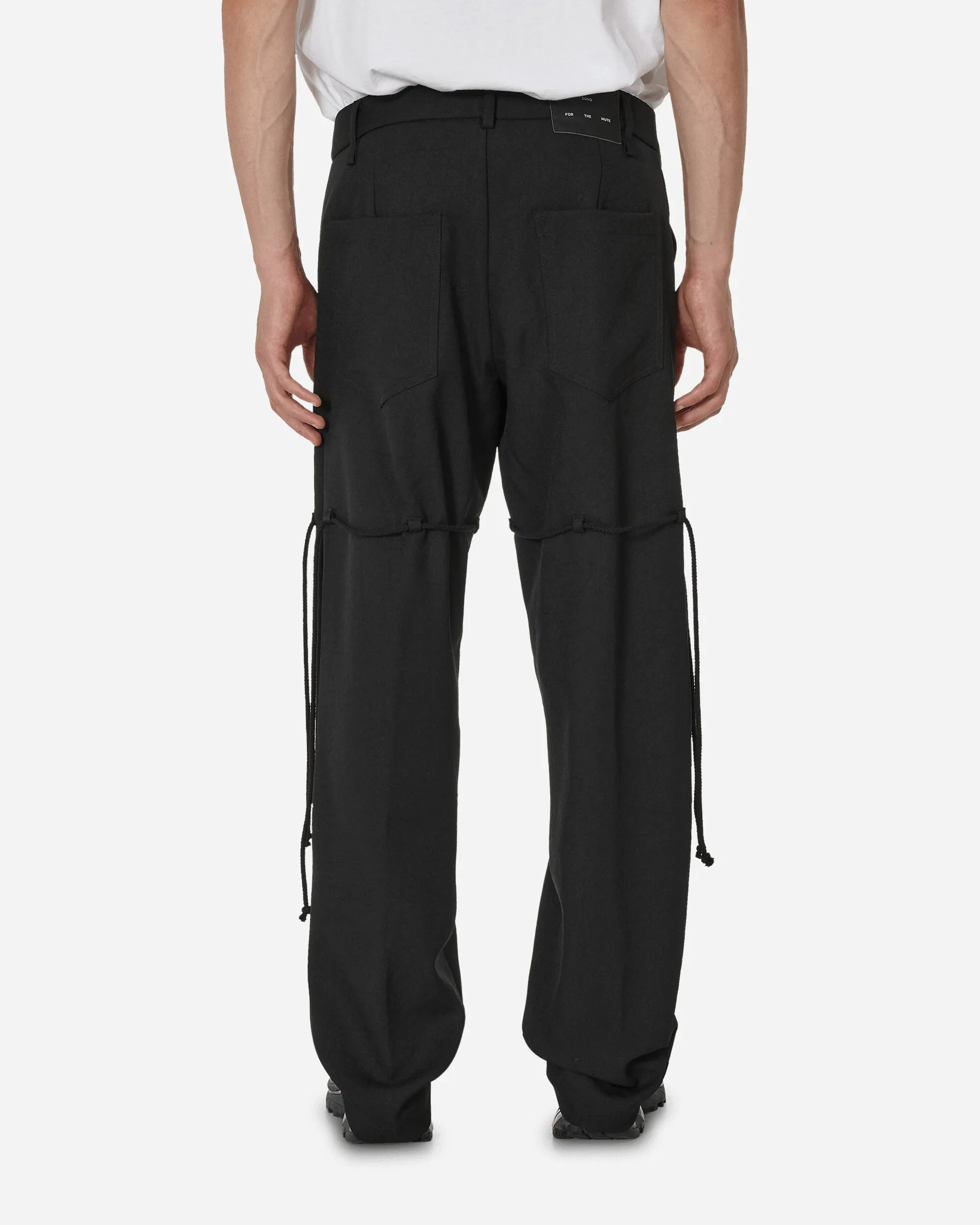 Chain Lace Dress Pants Black