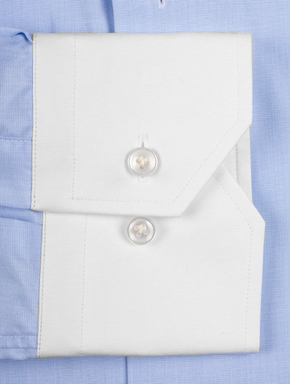 Classic Fit Contrast Collar Shirt Blue
