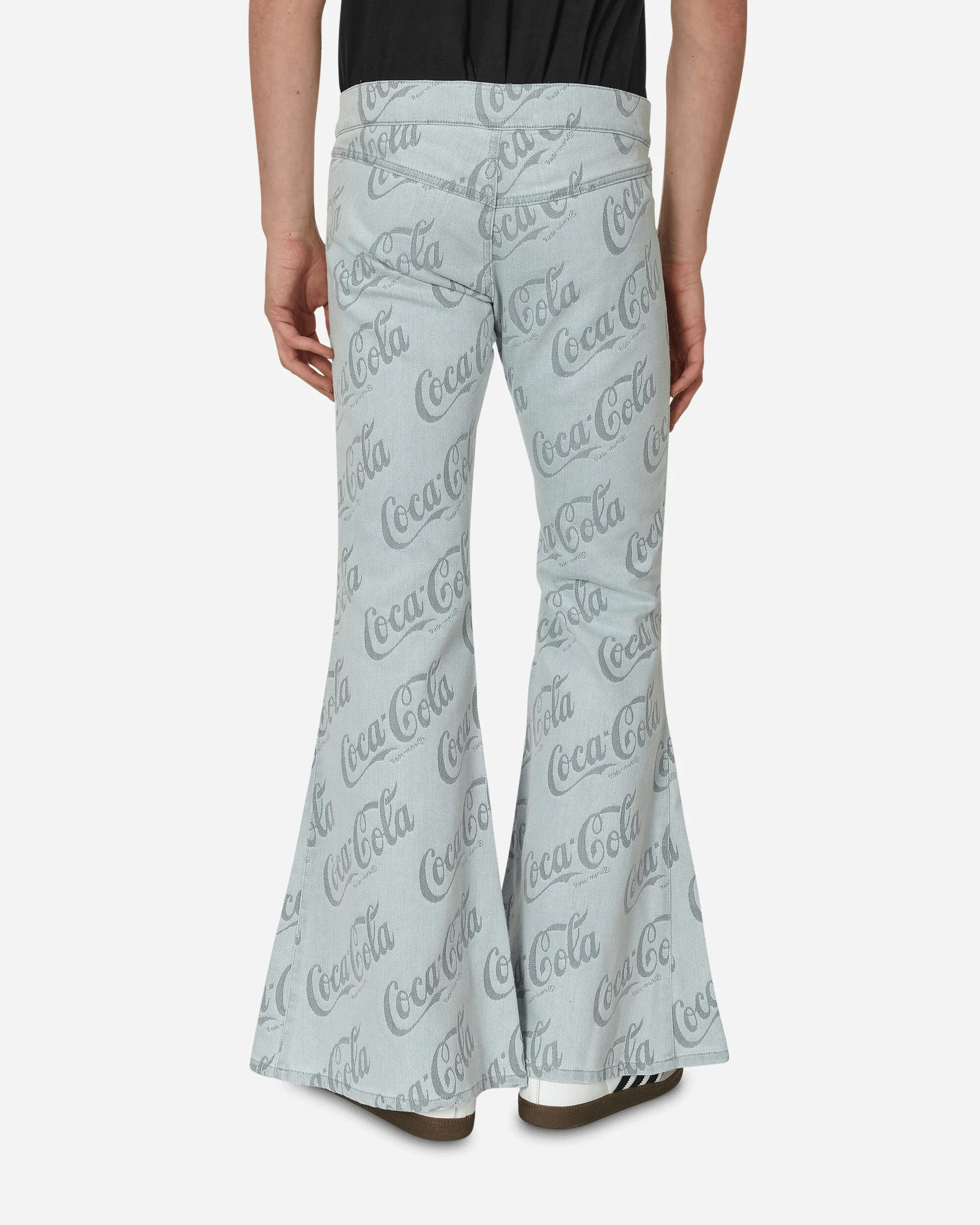 Coca-Cola Jacquard Denim Flare Pants Grey