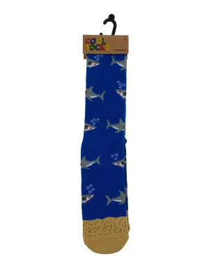 Cool Socks Mens Crew Sharks
