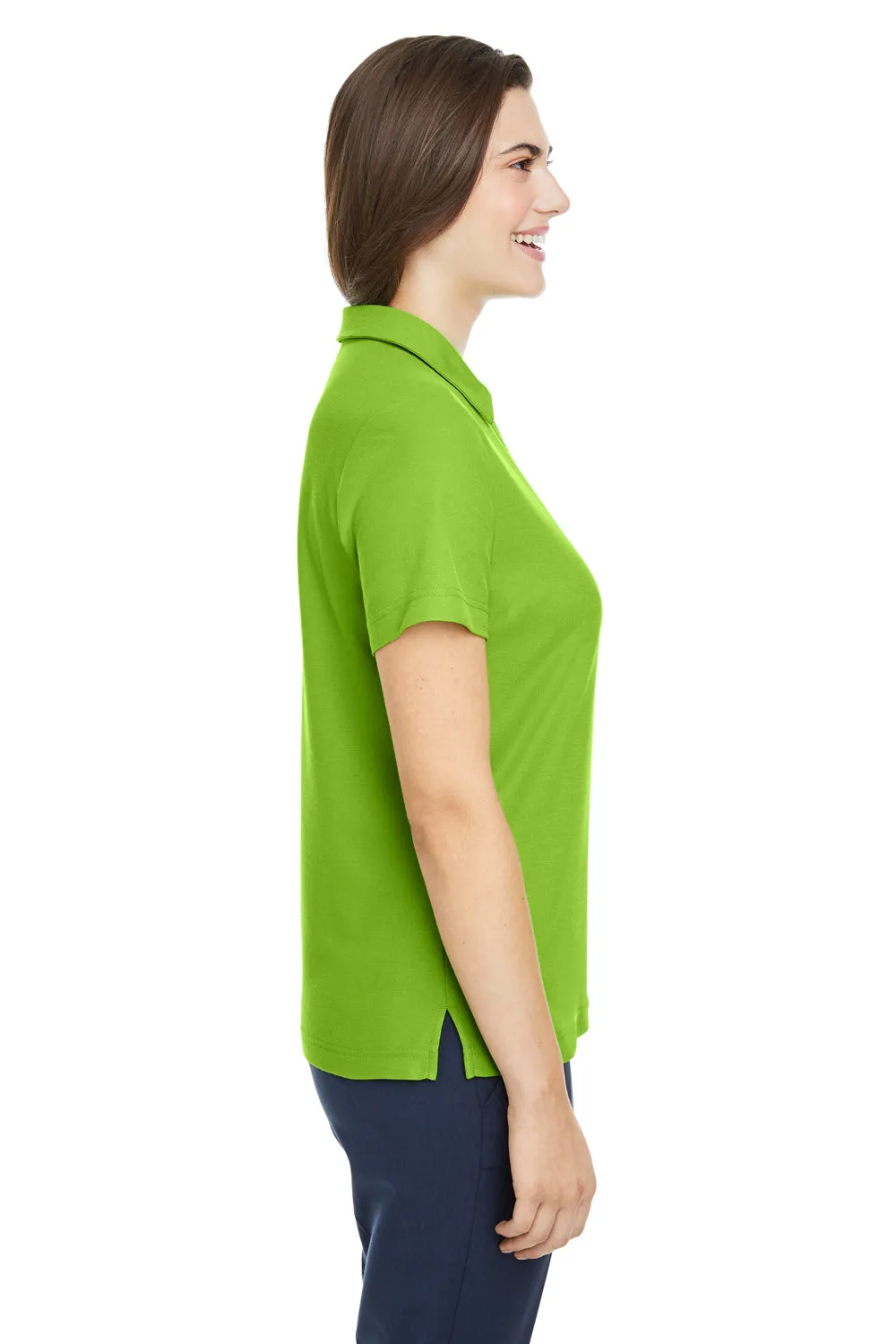 Core 365 Womens Fusion ChromaSoft Performance Moisture Wicking Pique Short Sleeve Polo Shirt - Acid Green