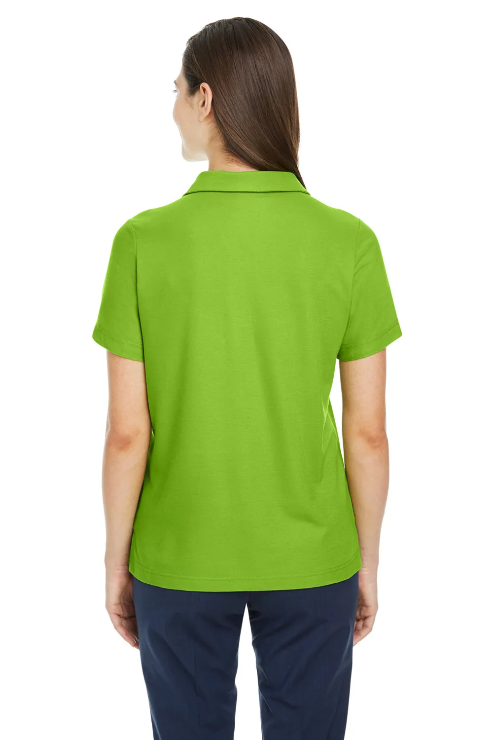 Core 365 Womens Fusion ChromaSoft Performance Moisture Wicking Pique Short Sleeve Polo Shirt - Acid Green