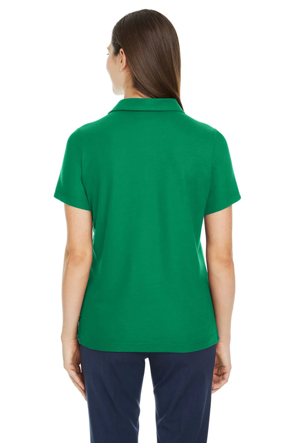 Core 365 Womens Fusion ChromaSoft Performance Moisture Wicking Pique Short Sleeve Polo Shirt - Kelly Green