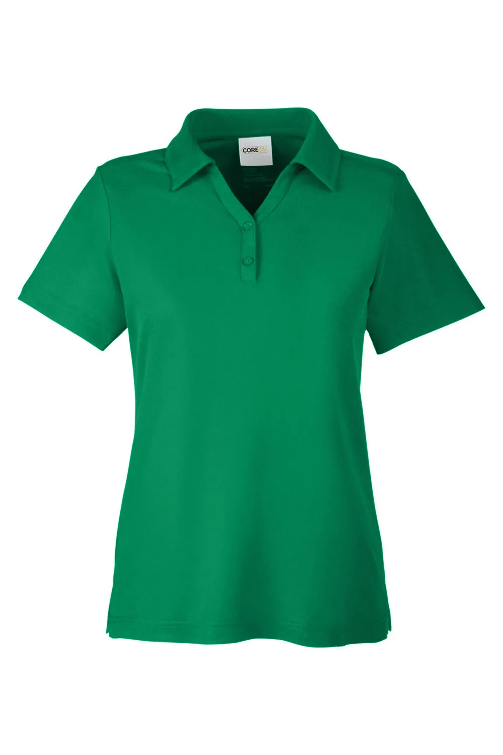 Core 365 Womens Fusion ChromaSoft Performance Moisture Wicking Pique Short Sleeve Polo Shirt - Kelly Green