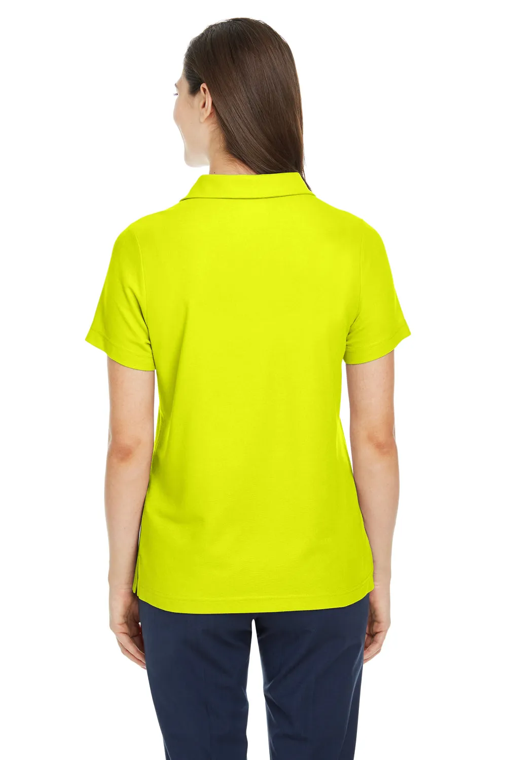Core 365 Womens Fusion ChromaSoft Performance Moisture Wicking Pique Short Sleeve Polo Shirt - Safety Yellow