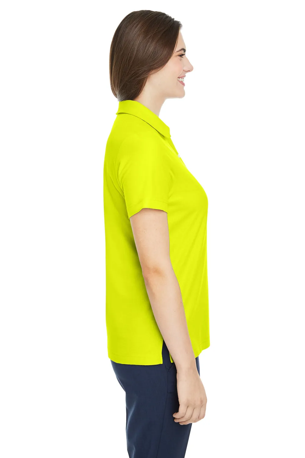 Core 365 Womens Fusion ChromaSoft Performance Moisture Wicking Pique Short Sleeve Polo Shirt - Safety Yellow