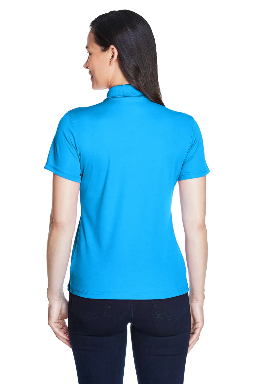 Core 365 Womens Origin Performance Moisture Wicking Short Sleeve Polo Shirt - Electric Blue