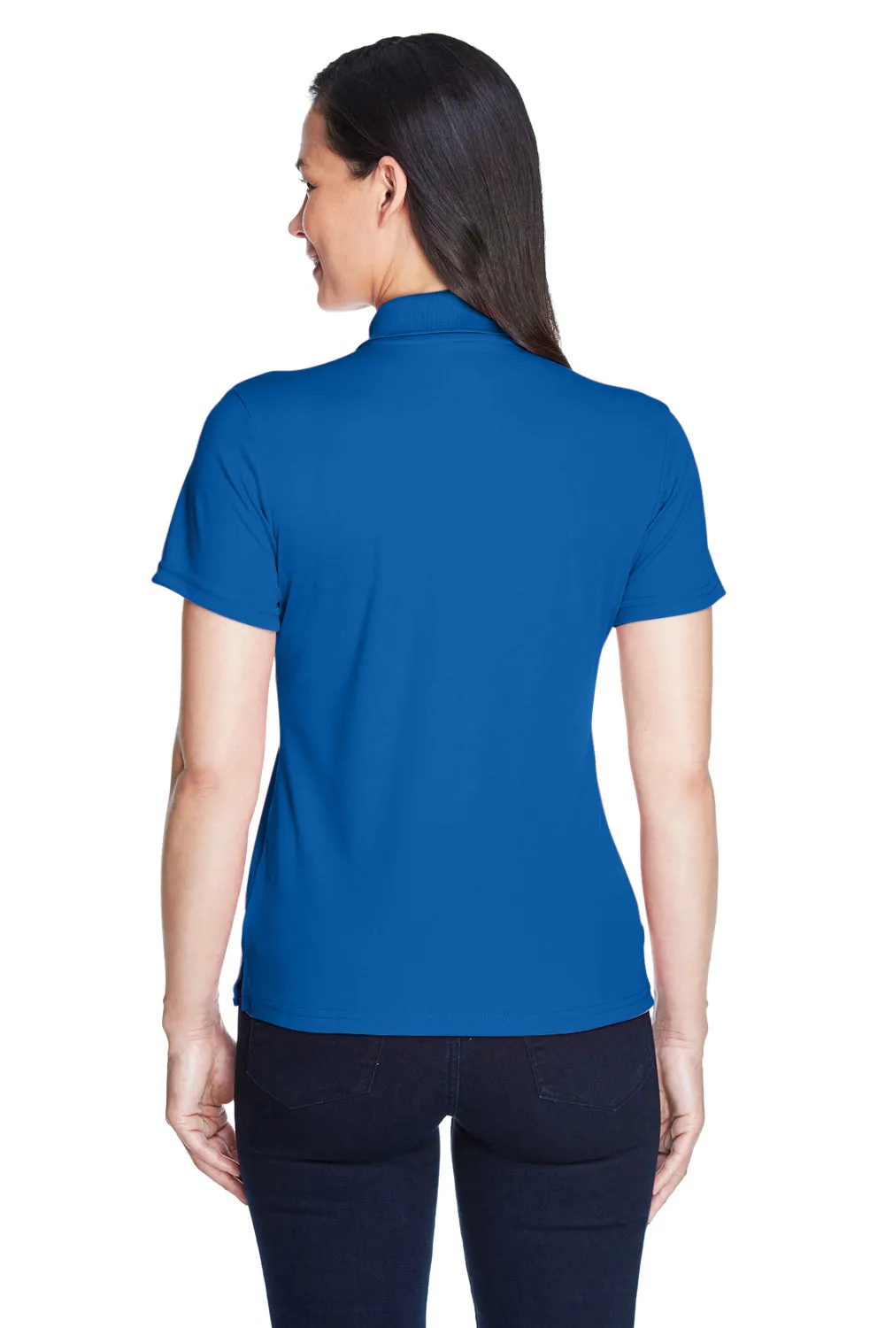 Core 365 Womens Origin Performance Moisture Wicking Short Sleeve Polo Shirt - True Royal Blue