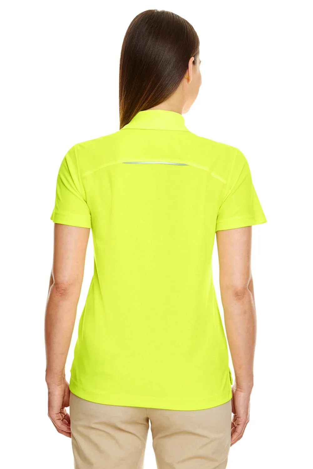 Core 365 Womens Radiant Performance Moisture Wicking Short Sleeve Polo Shirt - Safety Yellow