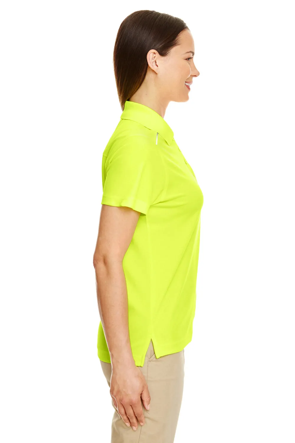 Core 365 Womens Radiant Performance Moisture Wicking Short Sleeve Polo Shirt - Safety Yellow