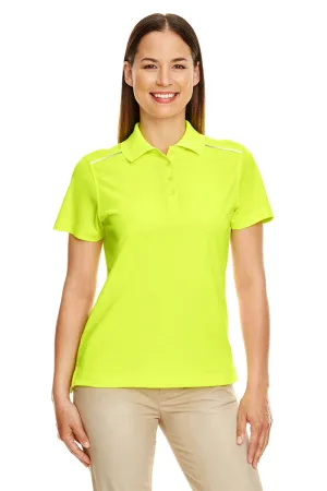 Core 365 Womens Radiant Performance Moisture Wicking Short Sleeve Polo Shirt - Safety Yellow