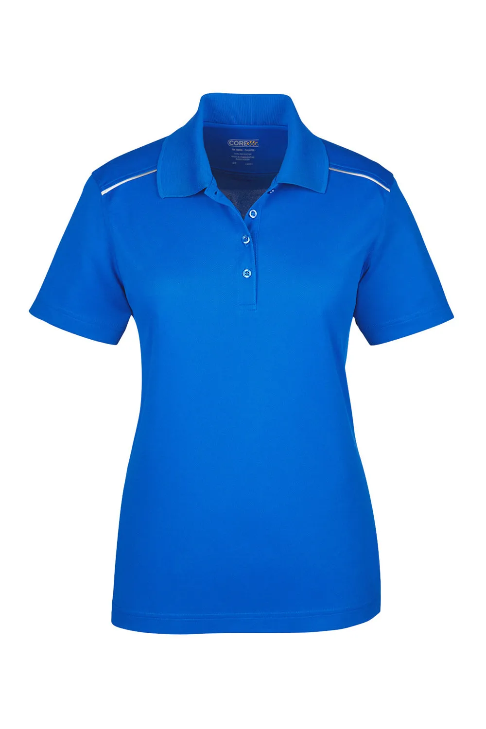 Core 365 Womens Radiant Performance Moisture Wicking Short Sleeve Polo Shirt - True Royal Blue