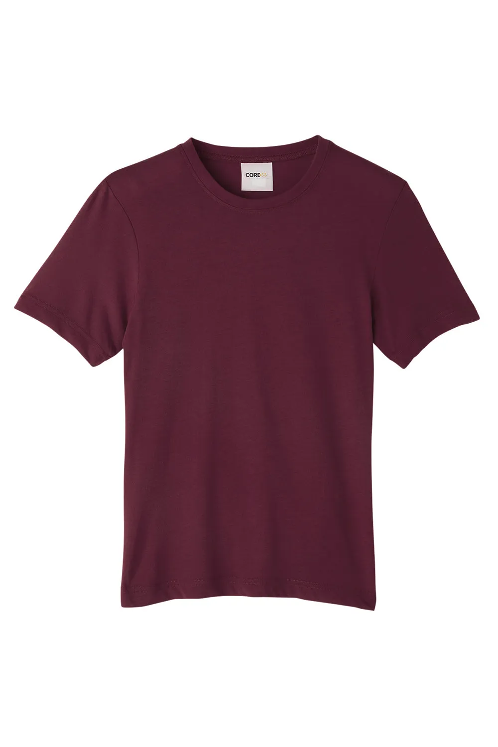 Core 365 Youth Fusion ChromaSoft Performance Moisture Wicking Short Sleeve Crewneck T-Shirt - Burgundy