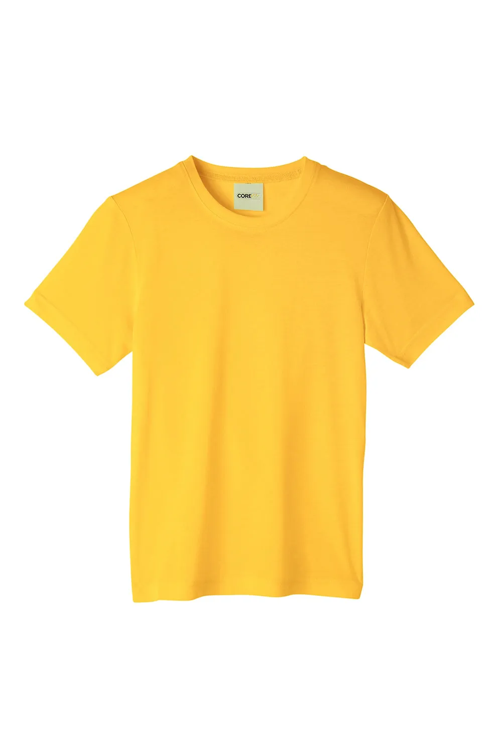 Core 365 Youth Fusion ChromaSoft Performance Moisture Wicking Short Sleeve Crewneck T-Shirt - Campus Gold