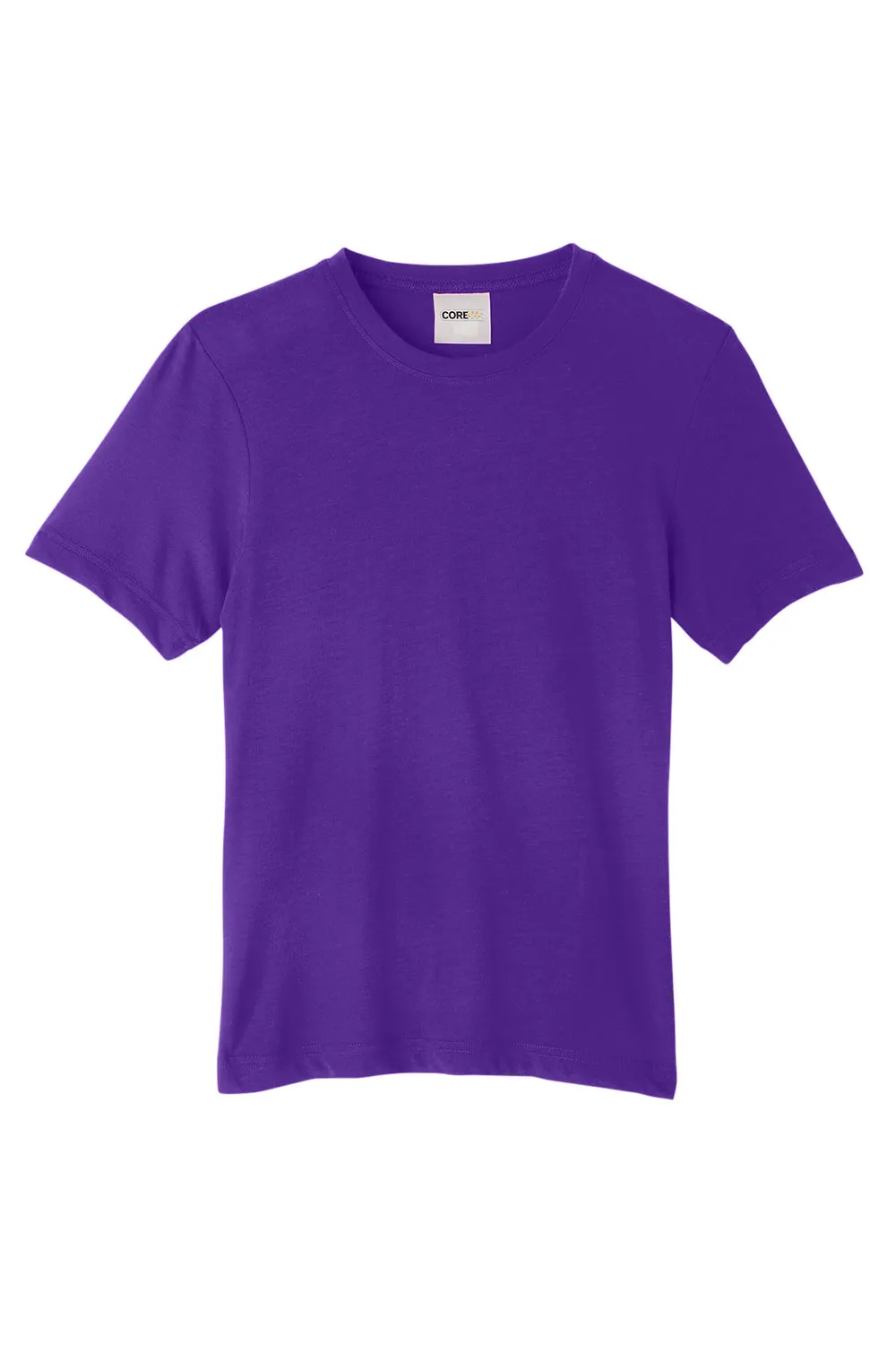 Core 365 Youth Fusion ChromaSoft Performance Moisture Wicking Short Sleeve Crewneck T-Shirt - Campus Purple