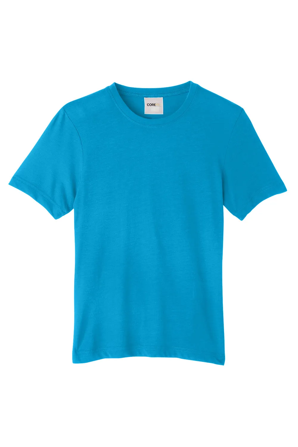 Core 365 Youth Fusion ChromaSoft Performance Moisture Wicking Short Sleeve Crewneck T-Shirt - Electric Blue