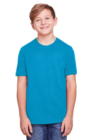 Core 365 Youth Fusion ChromaSoft Performance Moisture Wicking Short Sleeve Crewneck T-Shirt - Electric Blue