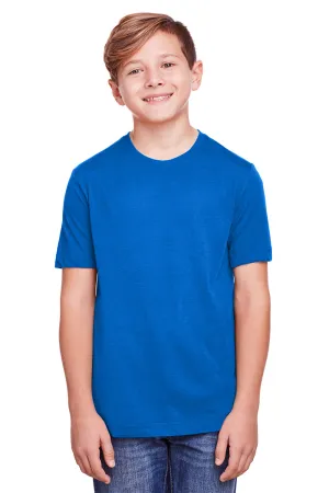 Core 365 Youth Fusion ChromaSoft Performance Moisture Wicking Short Sleeve Crewneck T-Shirt - True Royal Blue