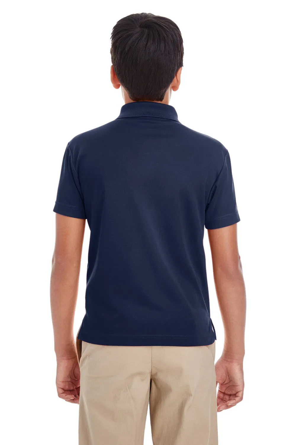 Core 365 Youth Origin Performance Moisture Wicking Short Sleeve Polo Shirt - Classic Navy Blue