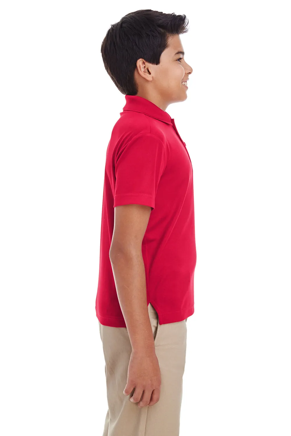 Core 365 Youth Origin Performance Moisture Wicking Short Sleeve Polo Shirt - Classic Red