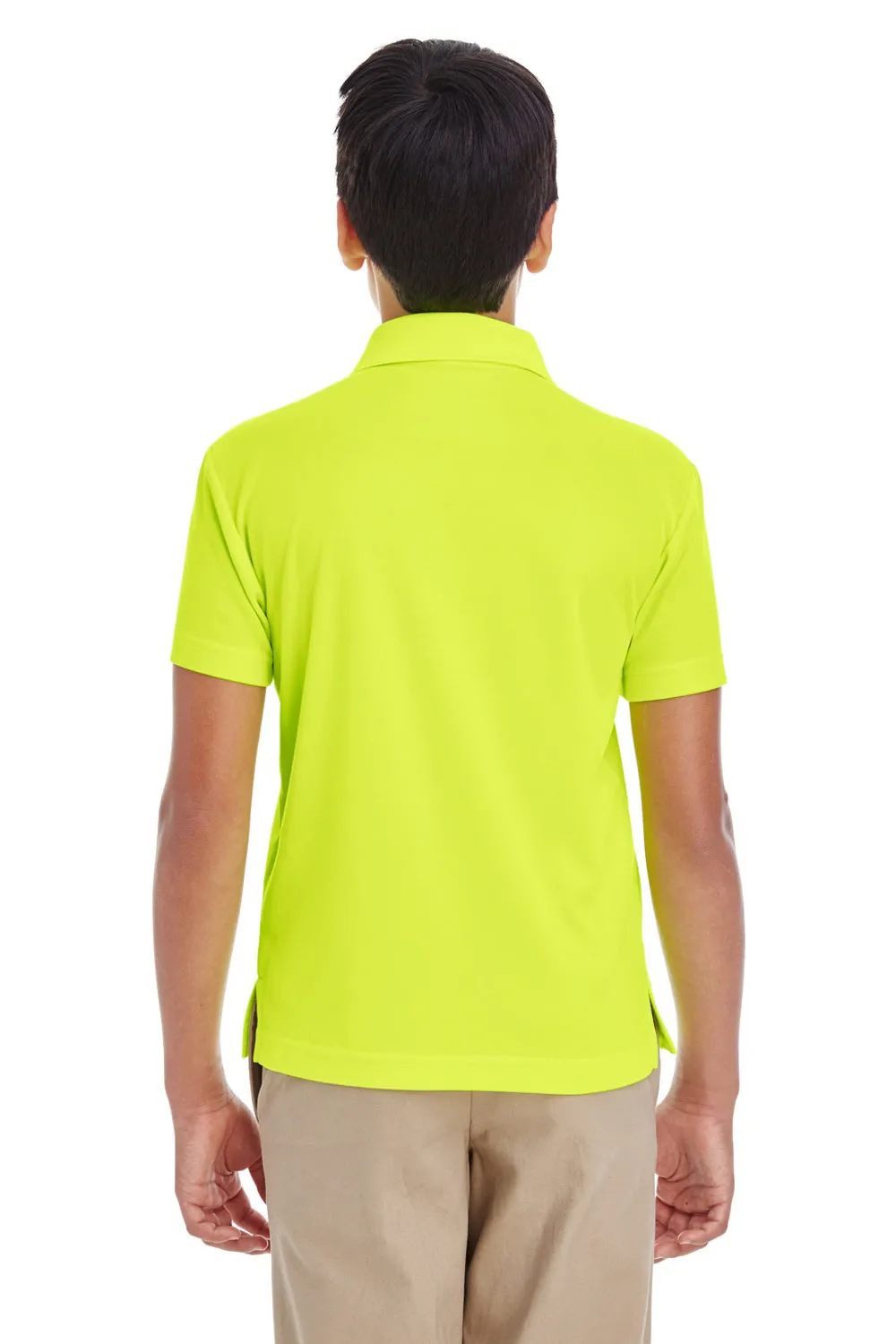 Core 365 Youth Origin Performance Moisture Wicking Short Sleeve Polo Shirt - Safety Yellow