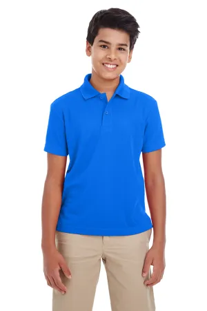 Core 365 Youth Origin Performance Moisture Wicking Short Sleeve Polo Shirt - True Royal Blue