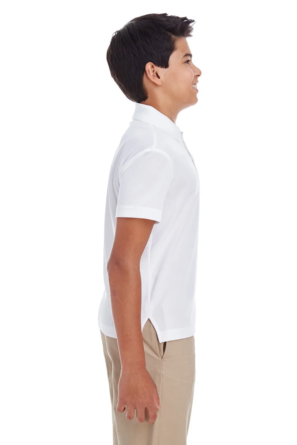 Core 365 Youth Origin Performance Moisture Wicking Short Sleeve Polo Shirt - White