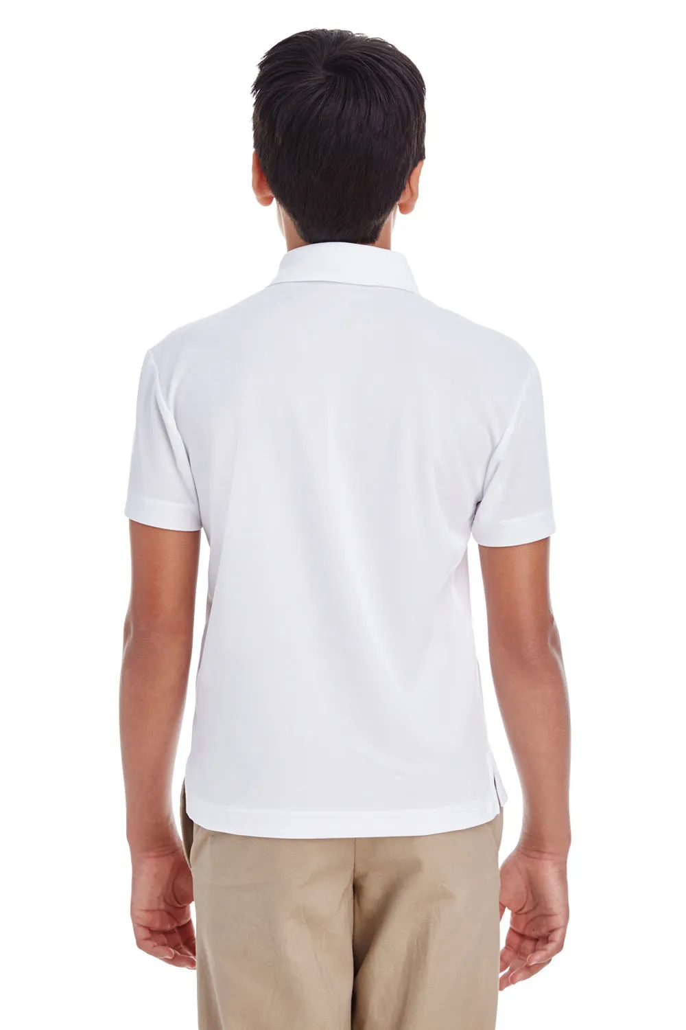 Core 365 Youth Origin Performance Moisture Wicking Short Sleeve Polo Shirt - White