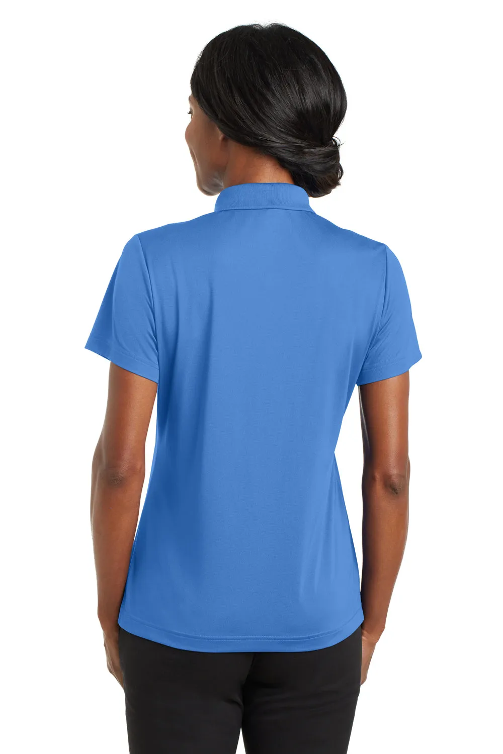 CornerStone Womens Gripper Moisture Wicking Short Sleeve Polo Shirt - Lake Blue - Closeout