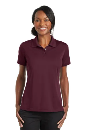 CornerStone Womens Gripper Moisture Wicking Short Sleeve Polo Shirt - Maroon - Closeout