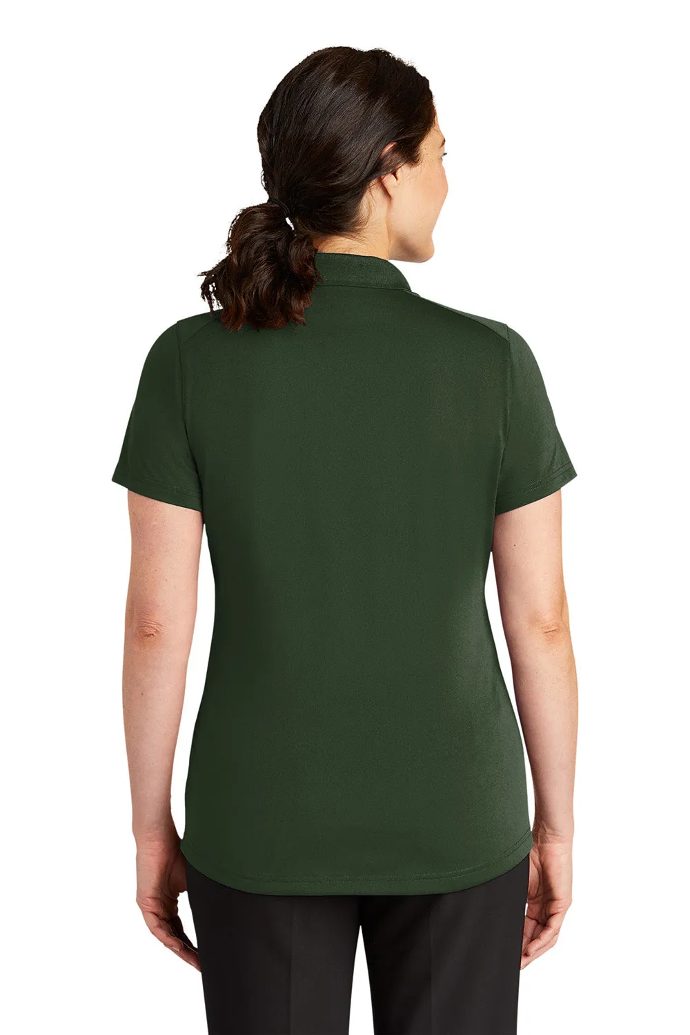CornerStone Womens Select Moisture Wicking Short Sleeve Polo Shirt - Dark Green