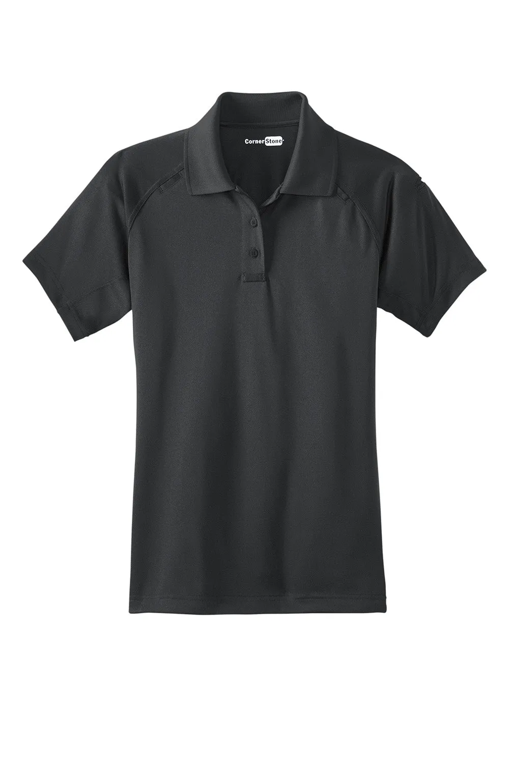 CornerStone Womens Select Tactical Moisture Wicking Short Sleeve Polo Shirt - Charcoal Grey