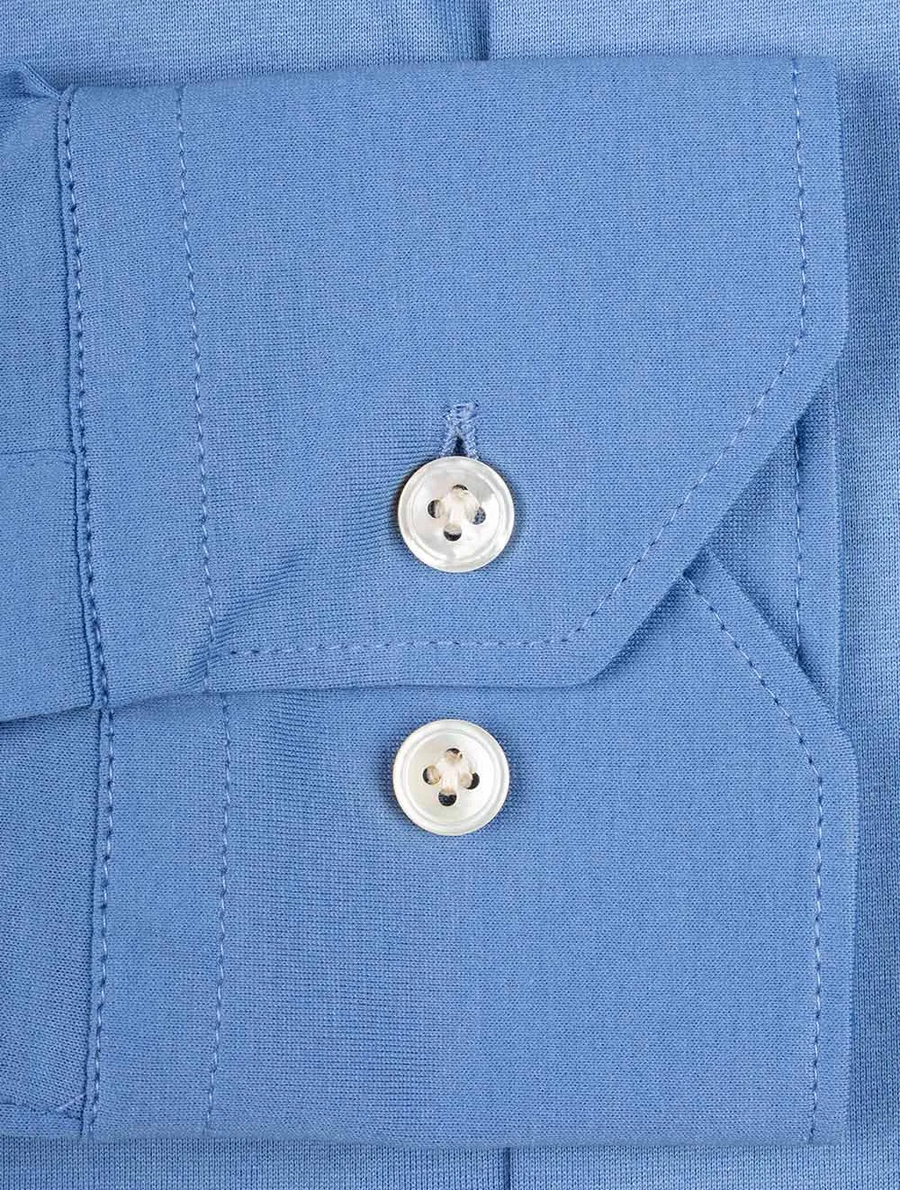 Cotton Stretch Shirt Blue