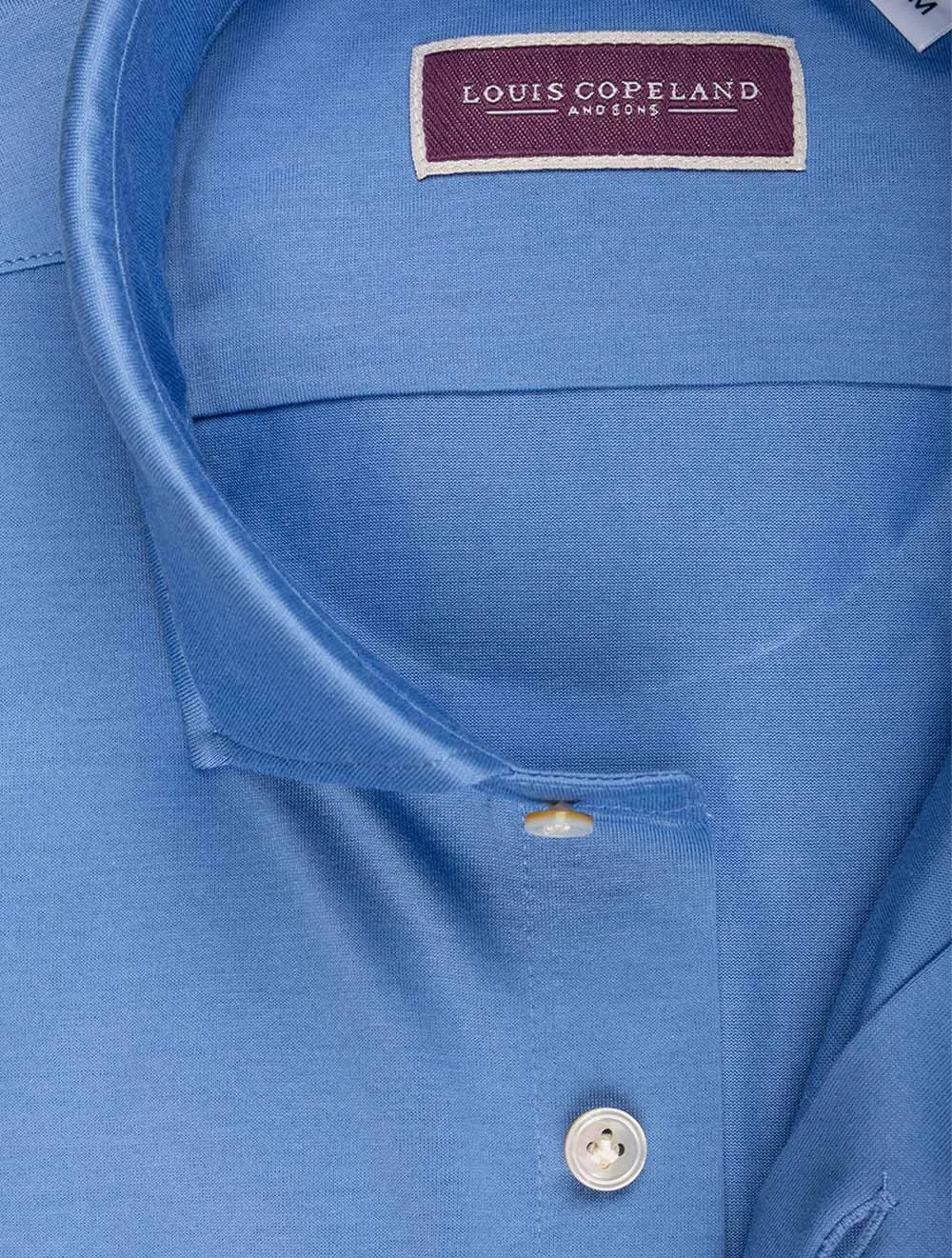 Cotton Stretch Shirt Blue