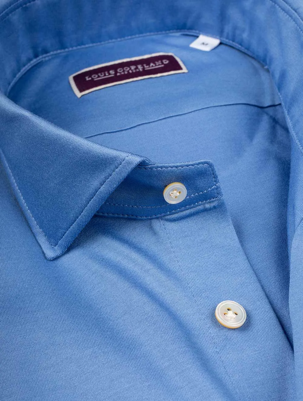 Cotton Stretch Shirt Blue