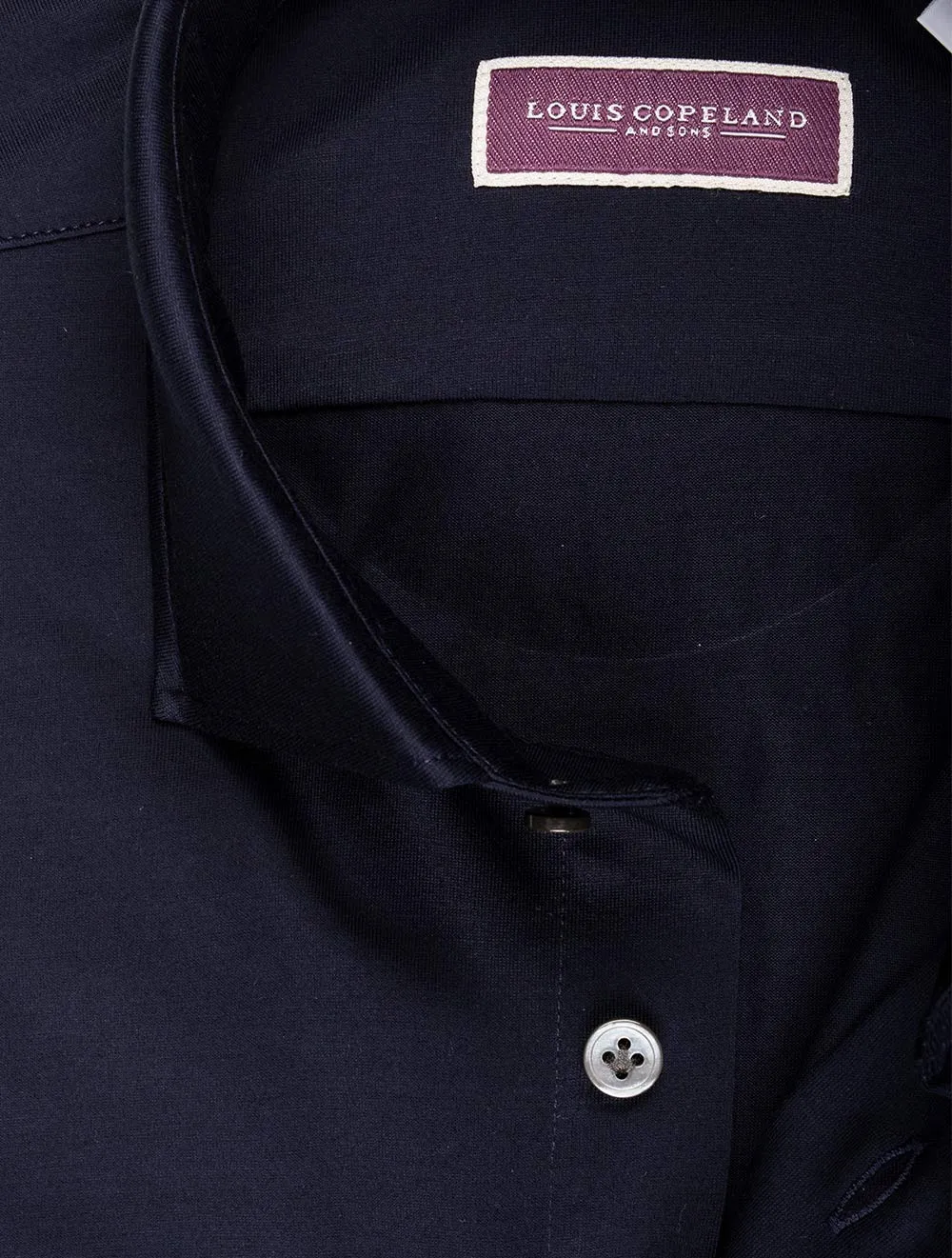 Cotton Stretch Shirt Navy