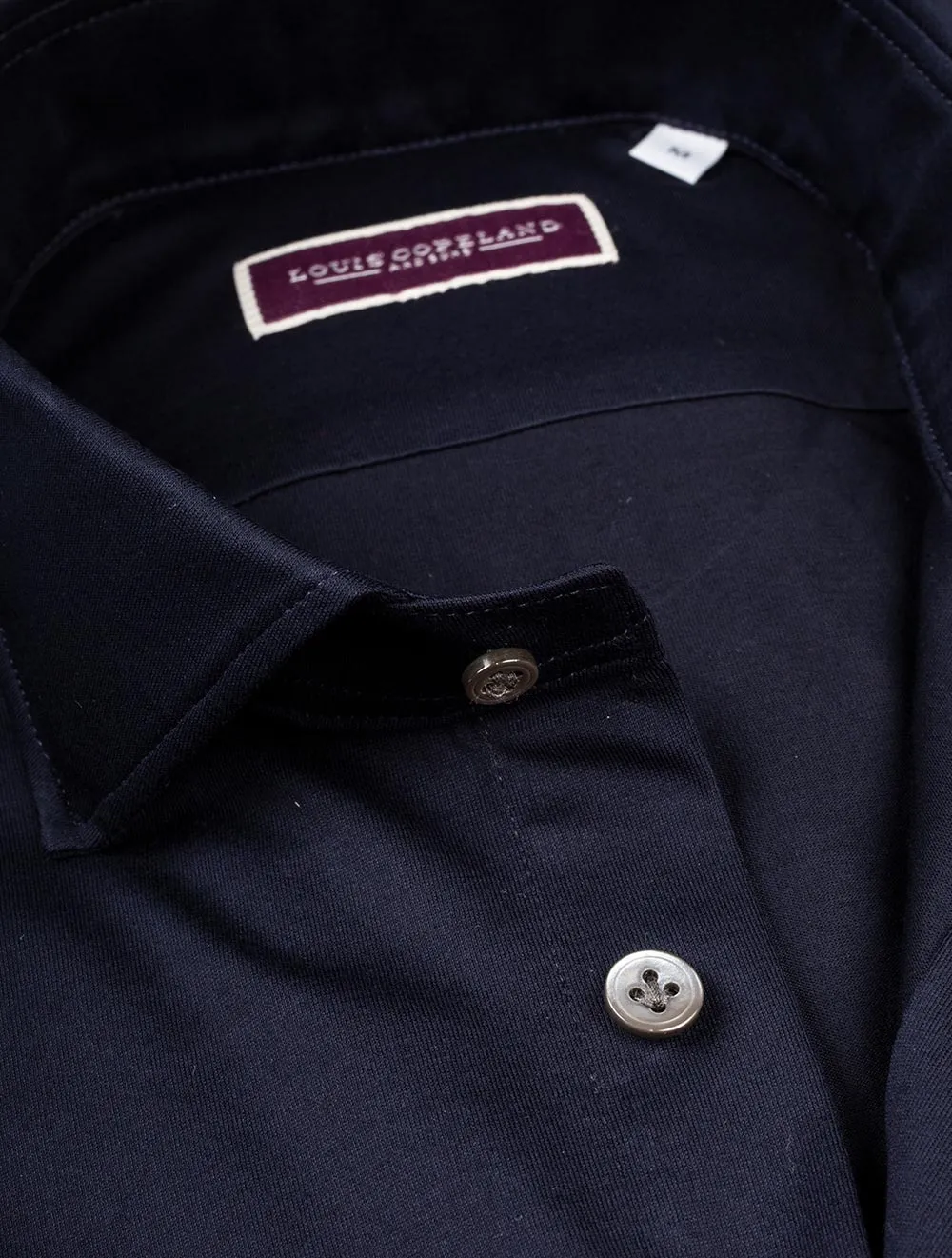 Cotton Stretch Shirt Navy